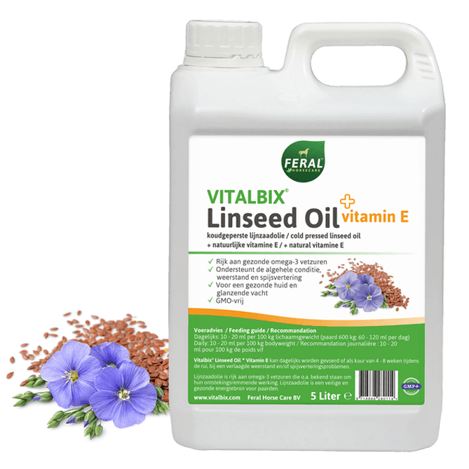 Vitalbix | Lijnzaad Olie + Vitamine E | 5 Liter