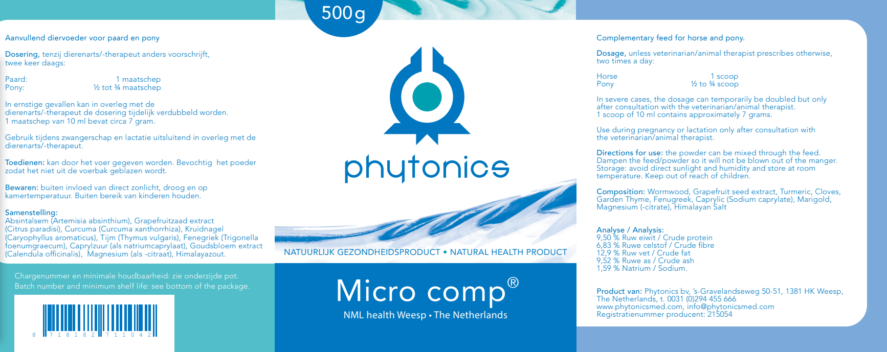 Phytonics Micro comp 500 g - Afbeelding 2