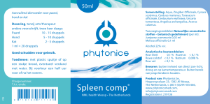 Phytonics Spleen comp 50 ml - Afbeelding 2