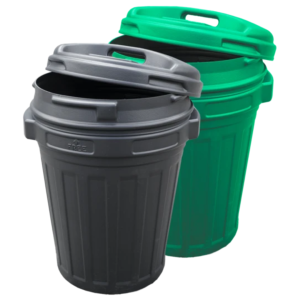 Voerton 40 of 70 liter zwart/groen