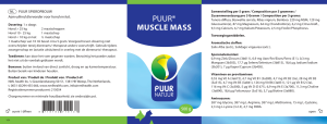 PUUR Muscle mass / Spieropbouw 500 gr - Afbeelding 2