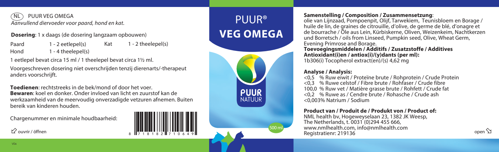 PUUR Veg Omega 500 ml - Afbeelding 2