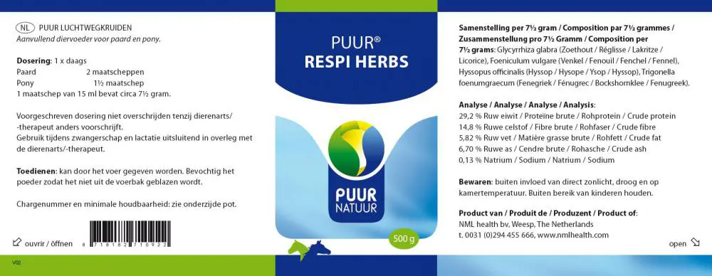 PUUR Respi herbs / Luchtwegkruiden 500 g - Afbeelding 2