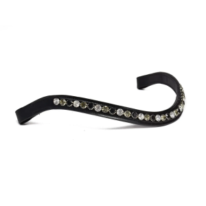 Bridle2Fit | Frontriem met zwarte en witte steentjes