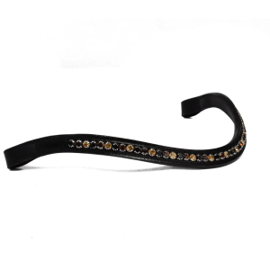 Bridle2Fit | Frontriem goud, koperen en zwarte steentjes