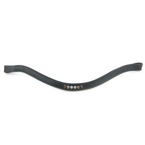 Bridle2Fit | Frontriem alleen middenstuk koperen, gouden en witte steentjes