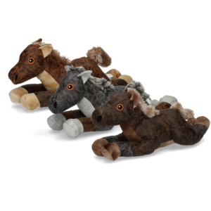 Honden knuffel | Elegant paard | Grijs, donkerbruin en bruin