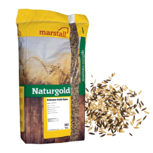 Marstall | Naturgold Zwart/Gele haver gepunt (onbewerkt) | 25 kilo