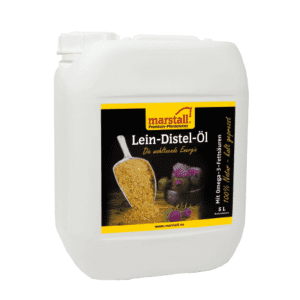 Marstall | Lijnzaad olie met Mariadistel | 1,5 liter - 5 liter
