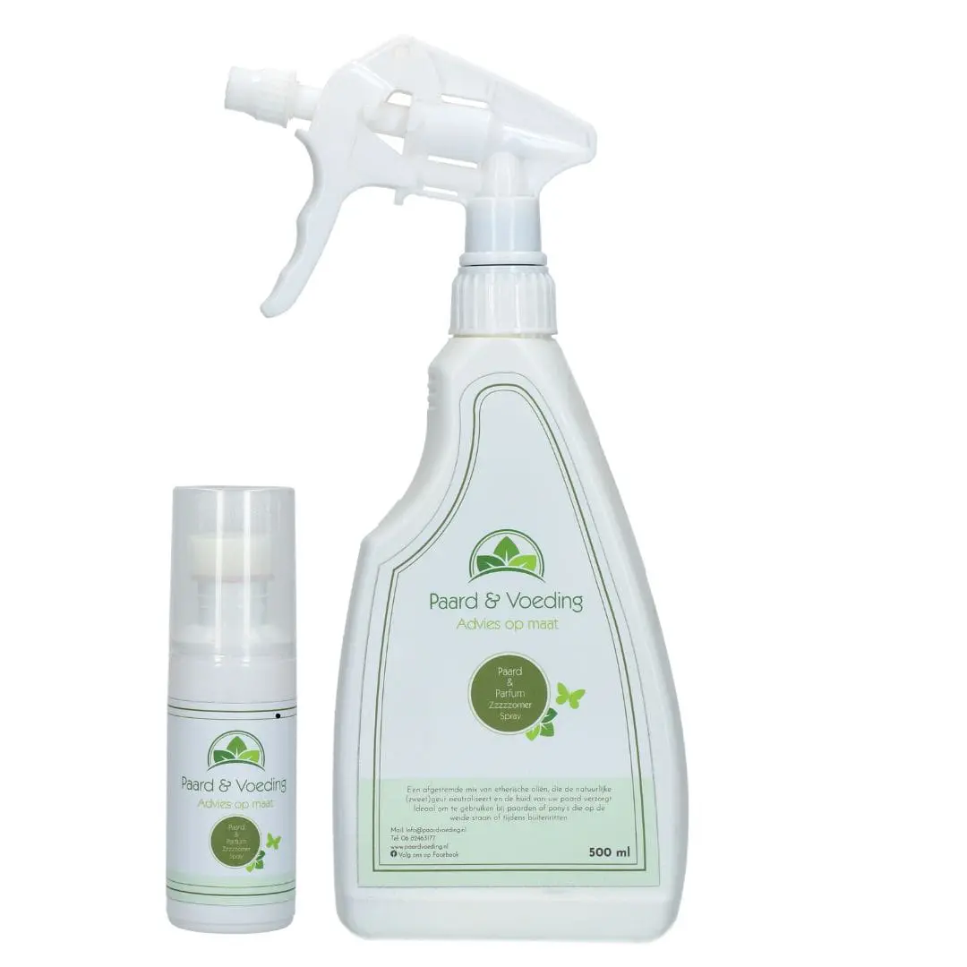 Actie set Paard & Parfum anti vliegen zzzzomer spray + Spons on