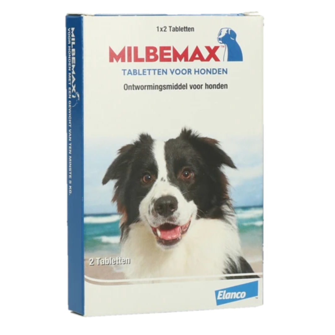 Milbemax Tabletten Hond Groot 2 tabletten 5-75kg