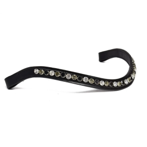 Bridle2Fit | frontriem met zwarte, grijze en witte steentjes