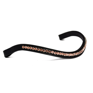 Bridle2Fit | Frontriem met champagne gekleurde steentjes