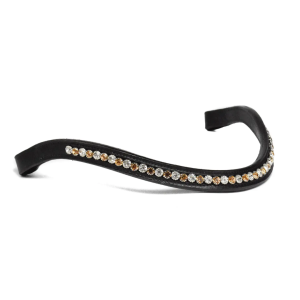 Bridle2Fit | Frontriem met gouden en witte steentjes