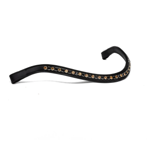 Bridle2Fit | frontriem met zwarte en gouden steentjes
