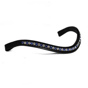 Bridle2Fit | frontriem met blauwe en witte steentjes