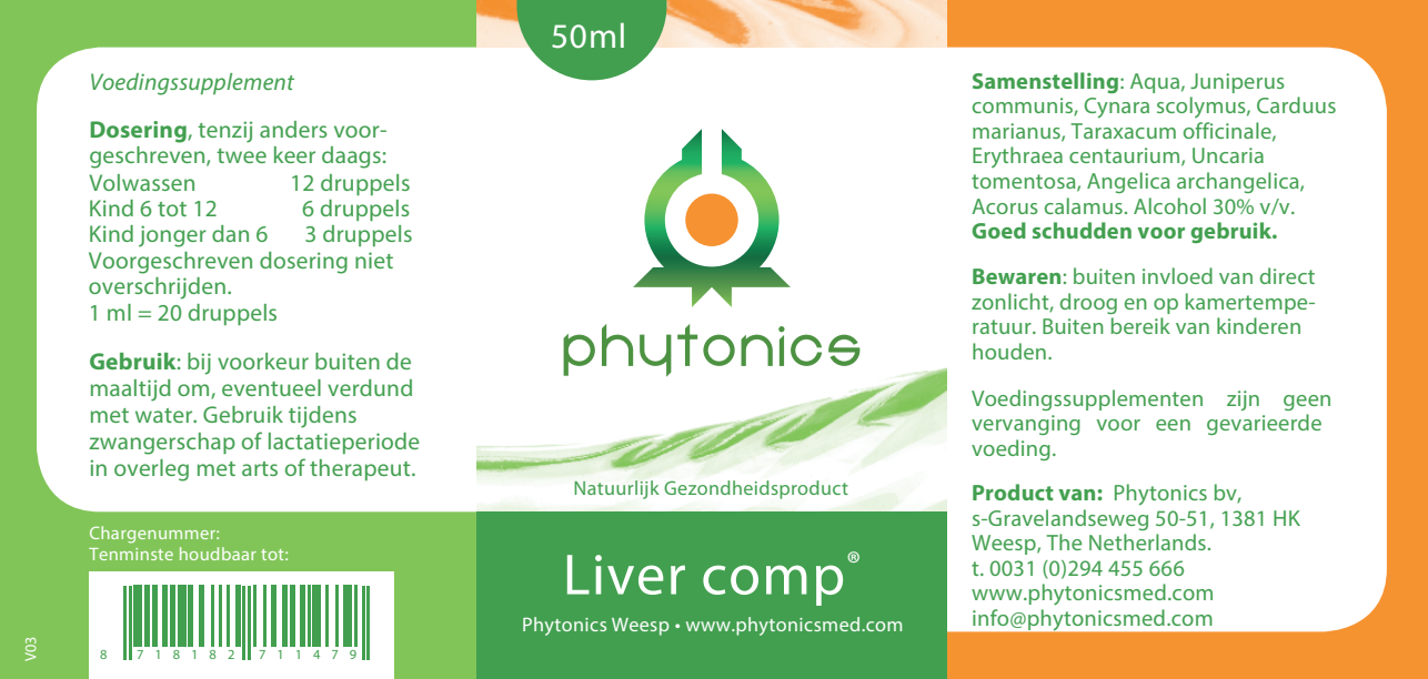Phytonics Humaan | Liver comp | 50ml - Afbeelding 3