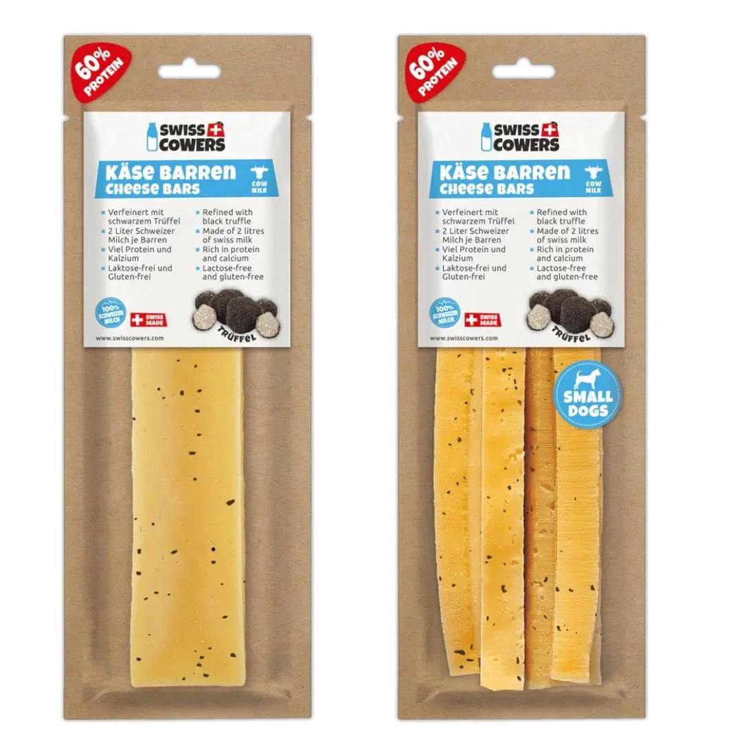 SwissCowers | Cheesy bars / Kaas sticks | Zwarte truffel | S – L