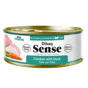 Dibaq Sense | Kat | Hypoallergeen Natvoer kip & eend | 70gram