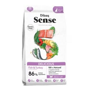 Dibaq Sense | Grainfree Kat | Kalkoen & Vis – Delicious | 1,5kg