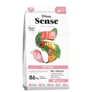 Dibaq Sense | Grainfree Kat | Kalkoen & Zalm – Kitten | 1,5kg